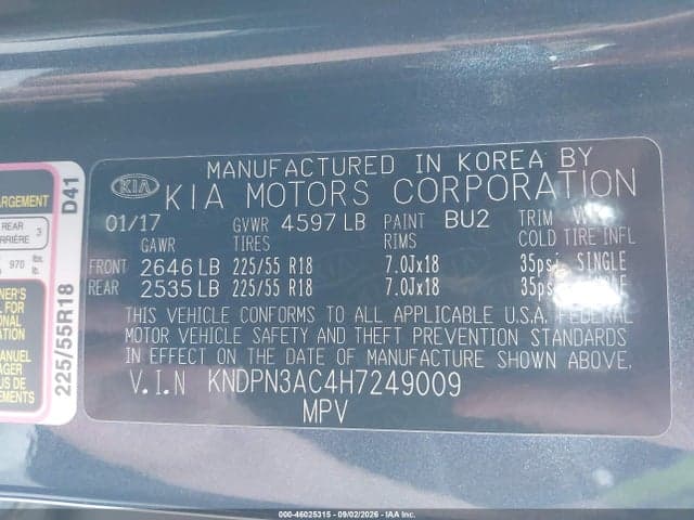 2017 KIA SPORTAGE EX 9