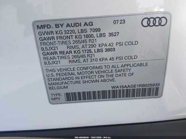 2024 AUDI Q8 E-TRON PREMIUM PLUS QUATTRO 9
