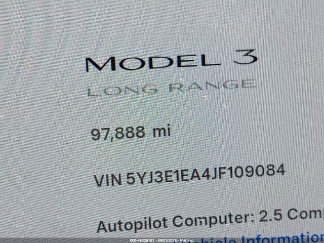 2018 TESLA MODEL 3 LONG RANGE/MID RANGE 15
