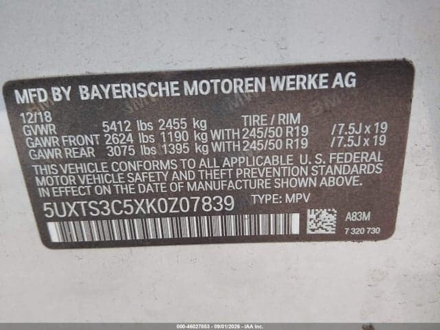 2019 BMW X3 M40I 9