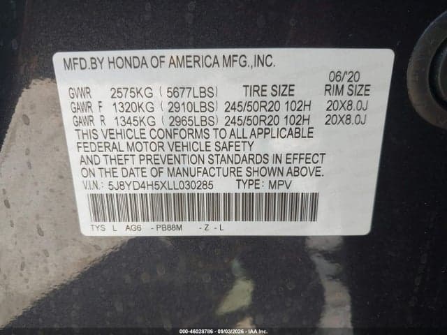 2020 ACURA MDX TECHNOLOGY 9