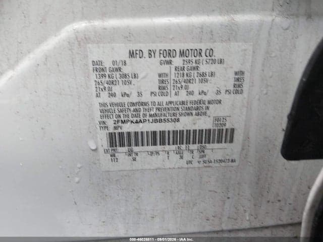 2018 FORD EDGE SPORT 9