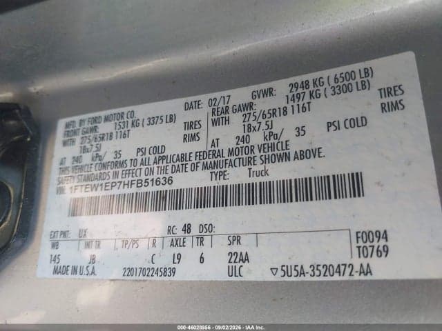 2017 FORD F-150 XLT 9