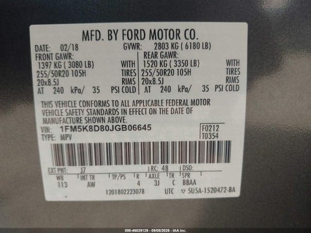 2018 FORD EXPLORER XLT 9