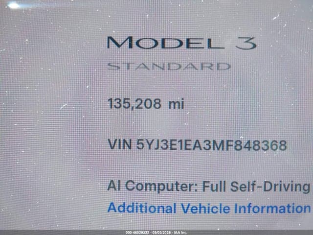 2021 TESLA MODEL 3 STANDARD RANGE PLUS REAR-WHEEL DRIVE 14