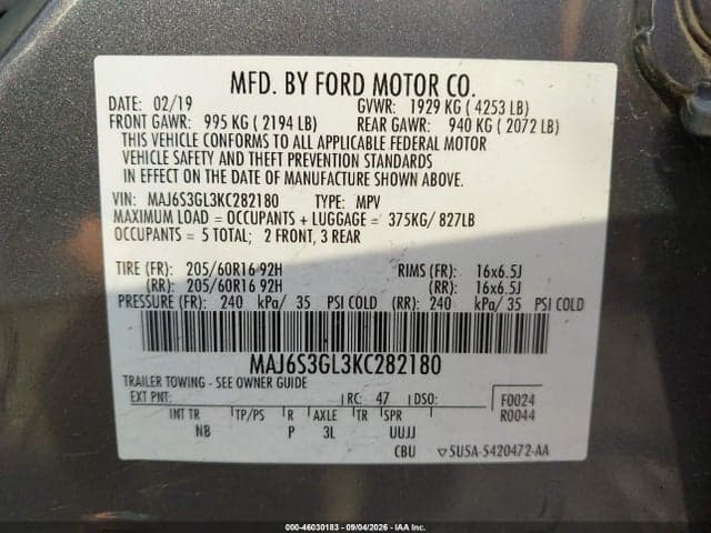 2019 FORD ECOSPORT SE 9