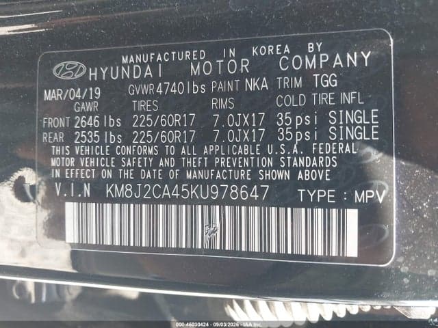 2019 HYUNDAI TUCSON SE 9