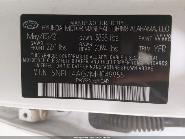2021 HYUNDAI ELANTRA SE 9