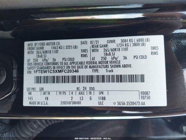 2021 FORD F-150 XLT 9
