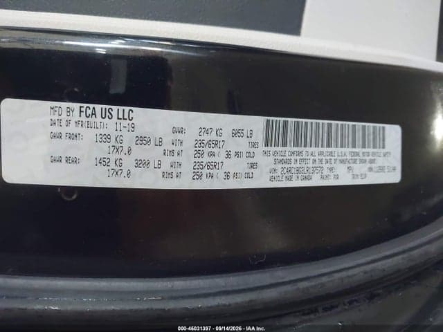 2020 CHRYSLER PACIFICA TOURING L 9