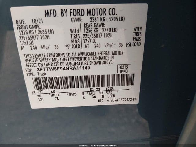 2022 FORD MAVERICK XLT 9