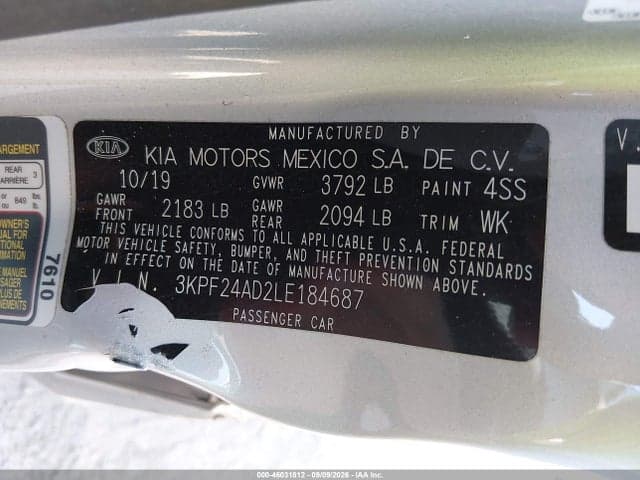 2020 KIA FORTE LXS 9