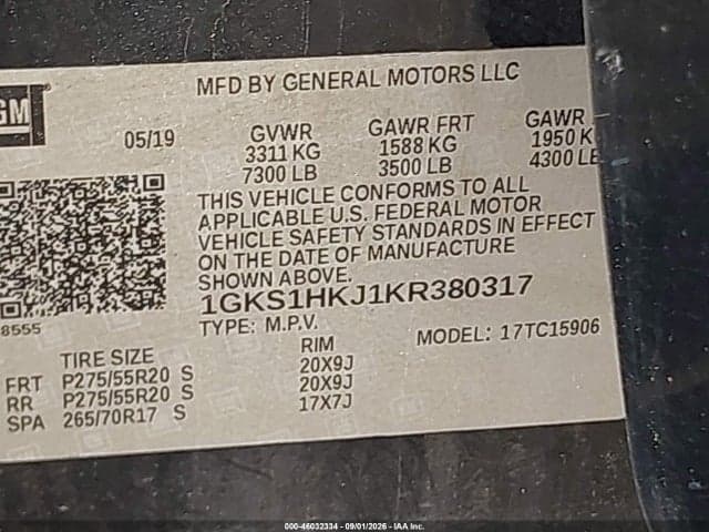 2019 GMC YUKON XL DENALI 9