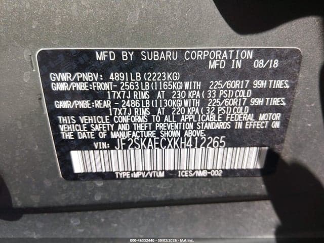 2019 SUBARU FORESTER PREMIUM 9