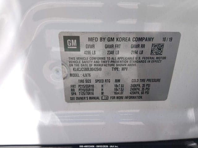 2020 BUICK ENCORE FWD ESSENCE 9