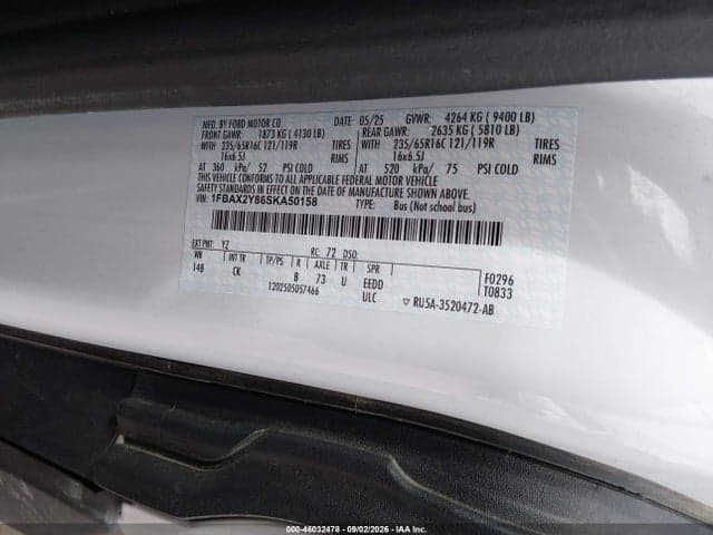 2025 FORD TRANSIT-350 PASSENGER VAN XL/XLT 9