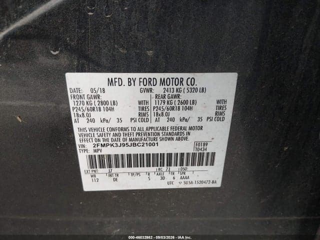 2018 FORD EDGE SEL 9