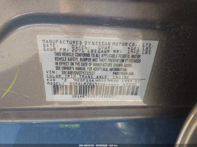 2026 NISSAN SENTRA SR 9