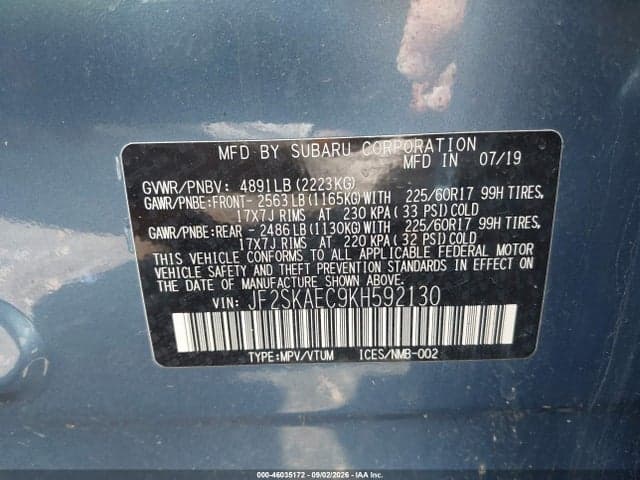 2019 SUBARU FORESTER PREMIUM 9