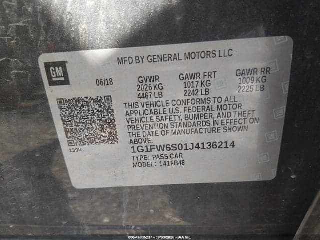2018 CHEVROLET BOLT EV LT 9