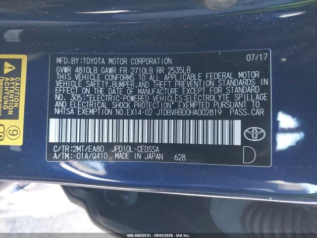 2017 TOYOTA MIRAI 9