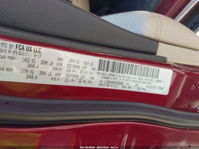 2017 DODGE DURANGO SXT RWD 9