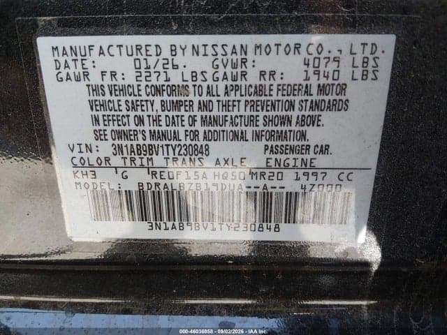 2026 NISSAN SENTRA S 9