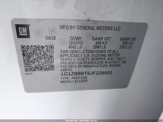 2018 CHEVROLET MALIBU 1LS 9