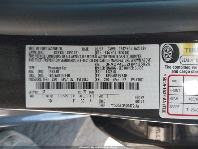 2017 FORD FIESTA SE 9