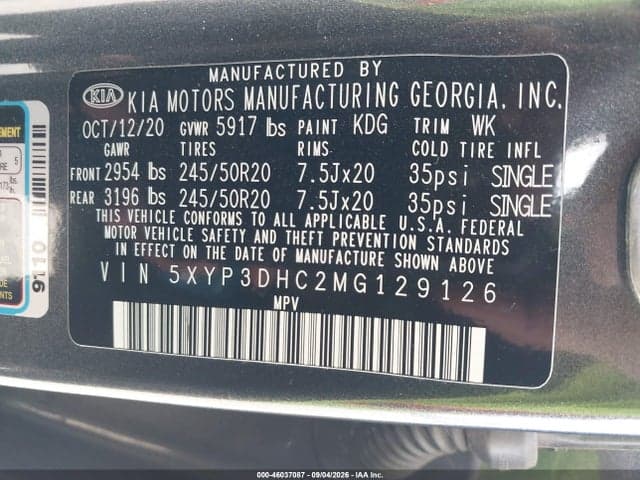 2021 KIA TELLURIDE EX 7