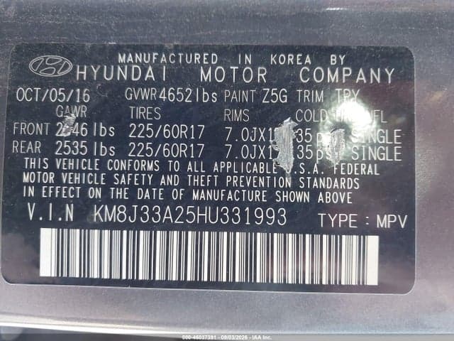 2017 HYUNDAI TUCSON ECO 9