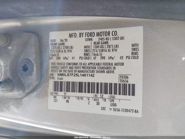 2020 FORD TRANSIT CONNECT XLT 9