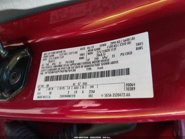 2019 FORD F-150 XLT 9