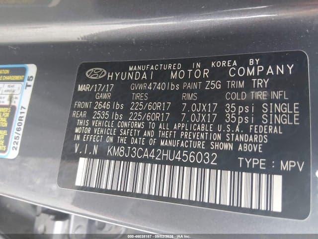 2017 HYUNDAI TUCSON SE 9