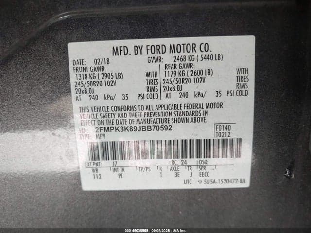 2018 FORD EDGE TITANIUM 9