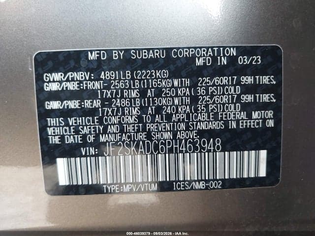 2023 SUBARU FORESTER PREMIUM 9