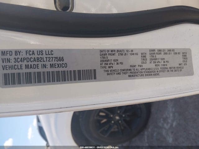 2020 DODGE JOURNEY SE VALUE 9