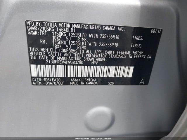 2017 TOYOTA RAV4 LIMITED 9