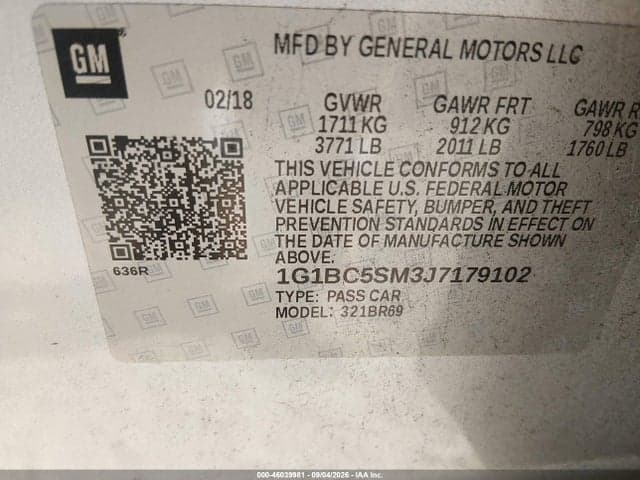 2018 CHEVROLET CRUZE LS AUTO 9