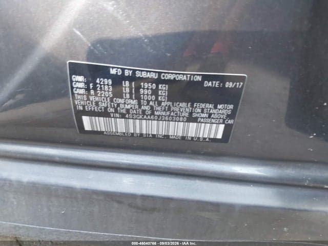 2018 SUBARU IMPREZA 2.0I 9