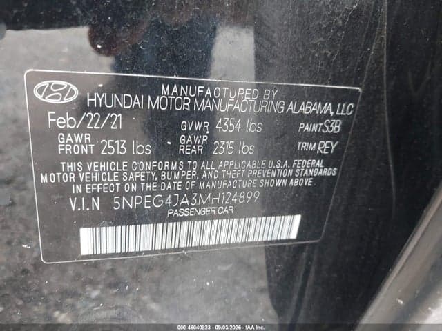 2021 HYUNDAI SONATA SE 9