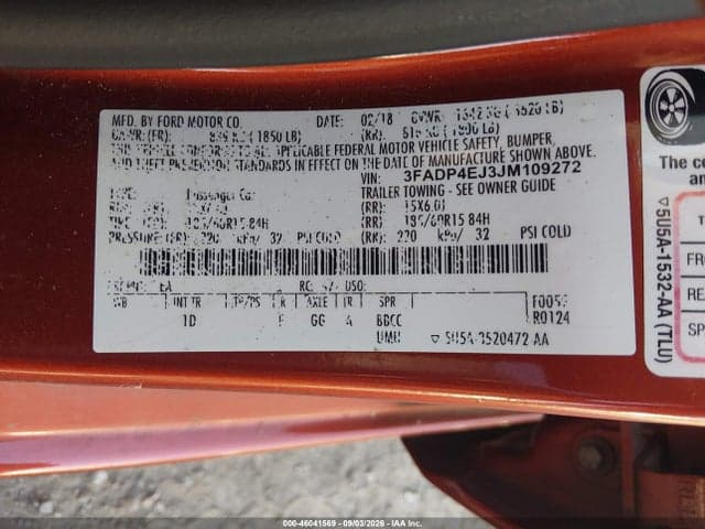 2018 FORD FIESTA SE 9