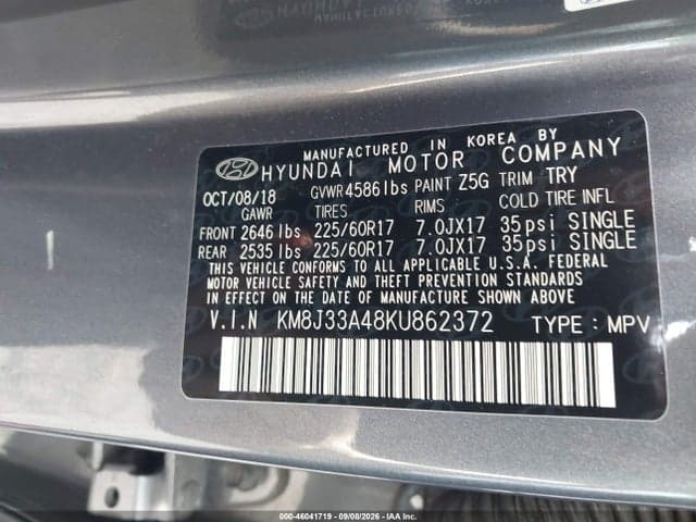 2019 HYUNDAI TUCSON VALUE 9