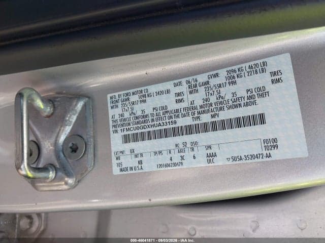 2017 FORD ESCAPE SE 9