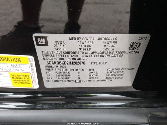 2017 BUICK ENCLAVE LEATHER 9