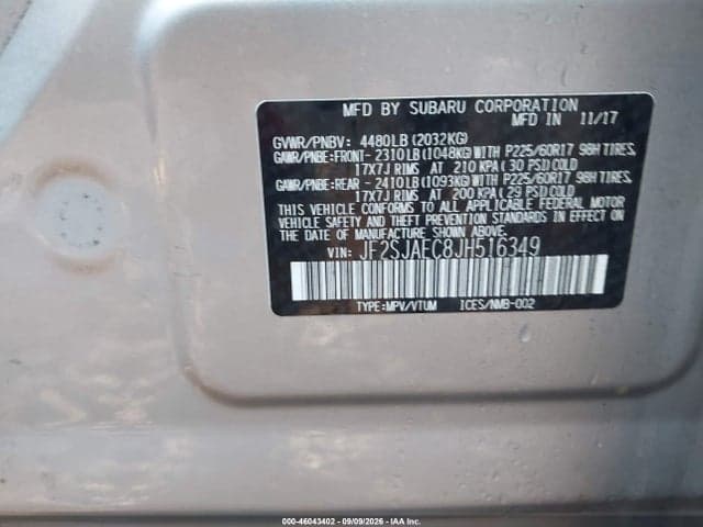 2018 SUBARU FORESTER 2.5I PREMIUM 9