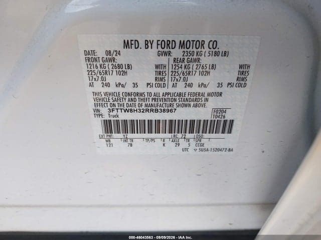 2024 FORD MAVERICK XLT 9