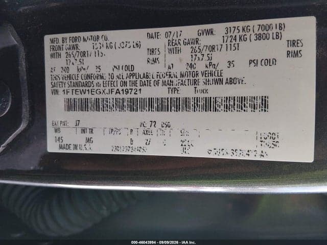 2018 FORD F-150 XLT 9