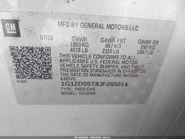 2018 CHEVROLET MALIBU LT 9