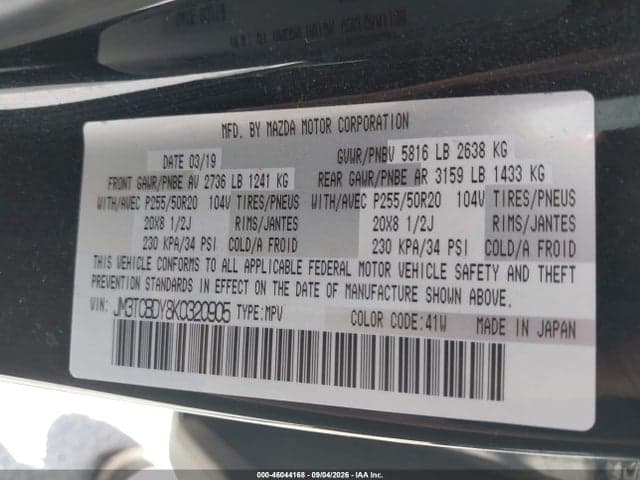 2019 MAZDA CX-9 GRAND TOURING 9